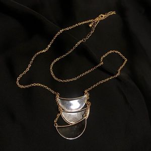 Black Enable Crescent Statement Necklace